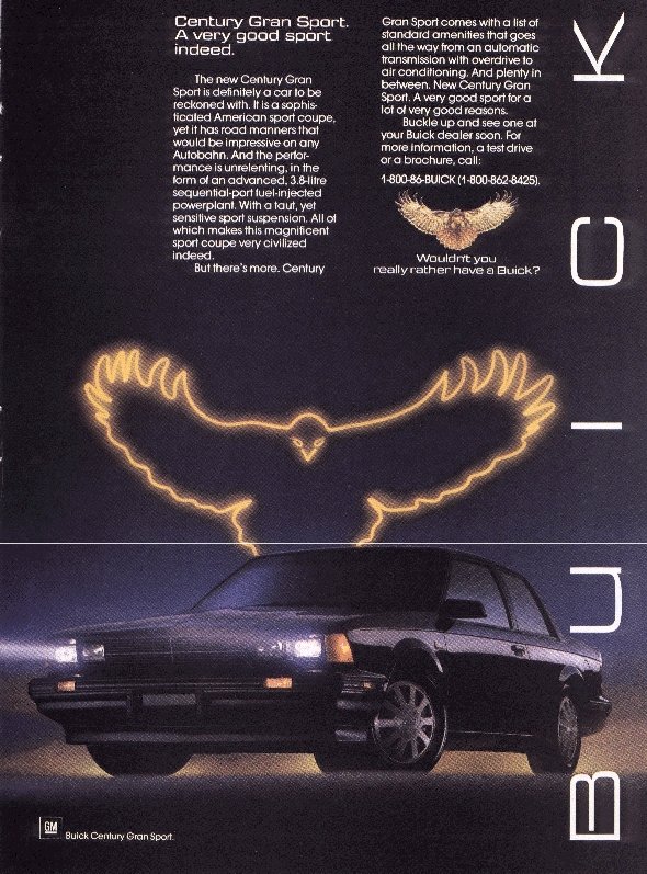 1986 Buick Auto Advertising